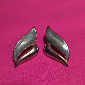 Elegant Gold and Silver Leaf Earrings